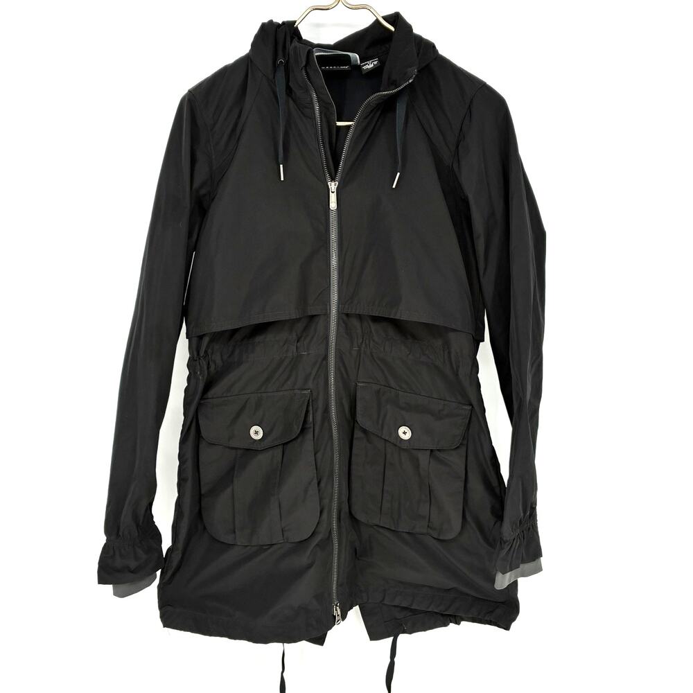 Mountain Hardwear Zenell Hooded Trench Coat Black Women's Small S Jacket